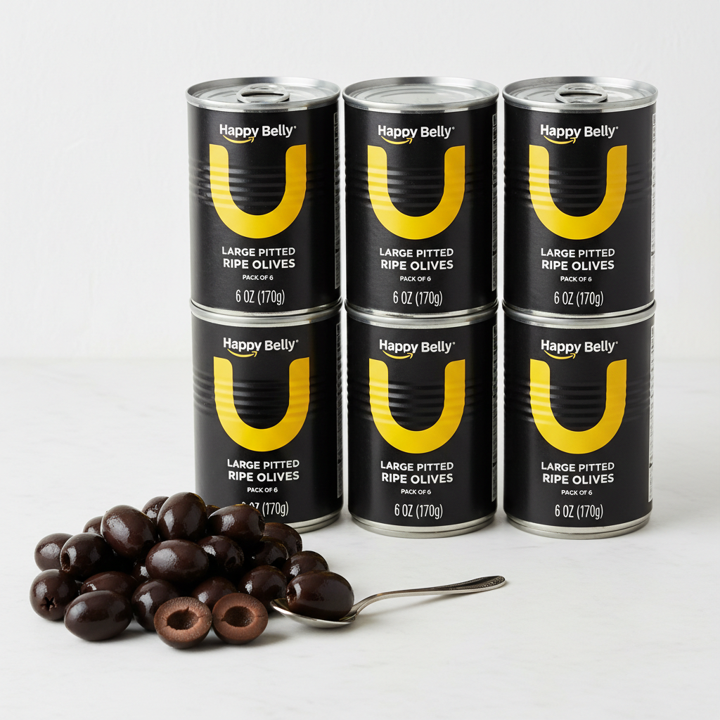 https://farmorganic.shop/products/amazon-brand-happy-belly-large-pitted-ripe-olives-6-oz-pack-of-6