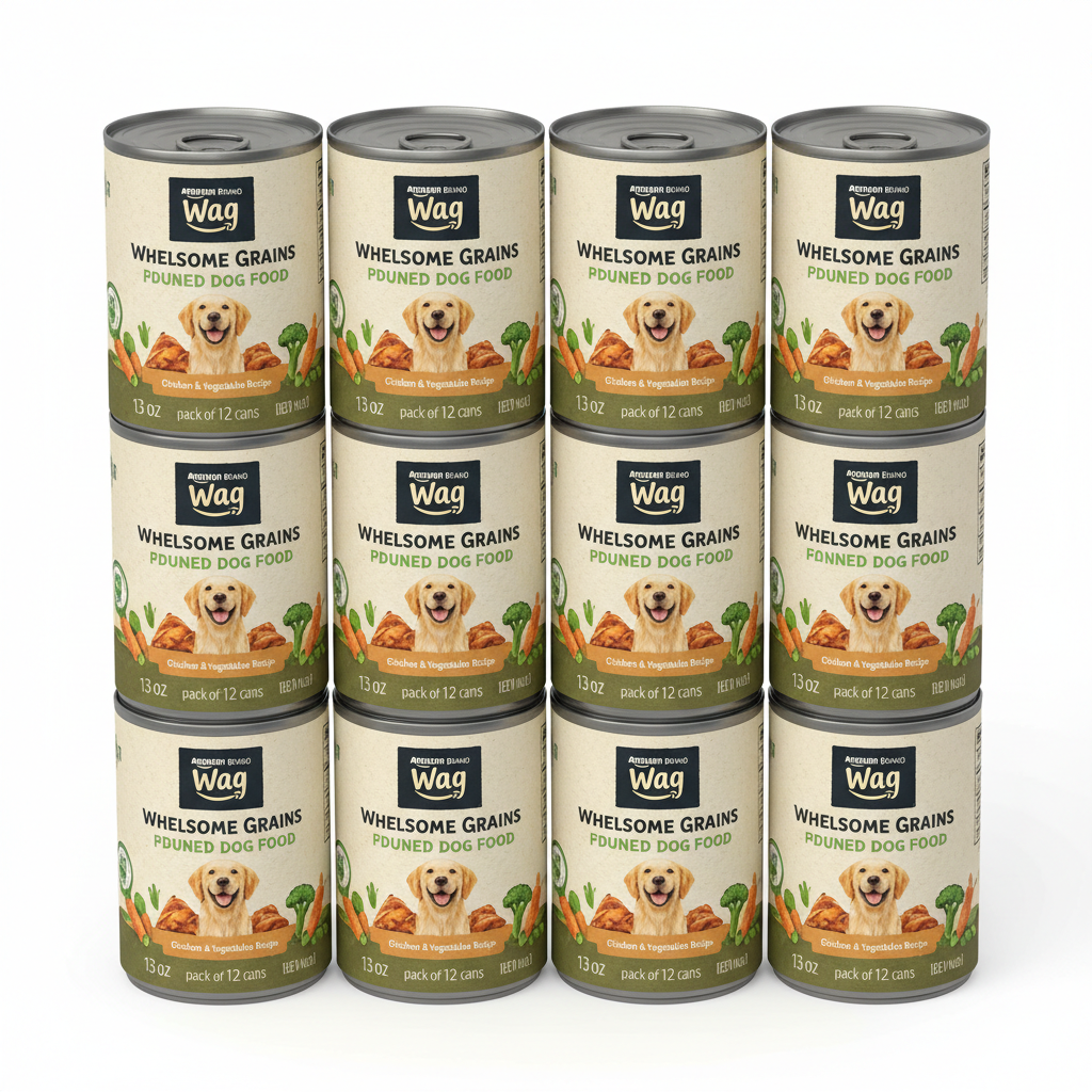 https://farmorganic.shop/products/amazon-brand-wag-wholesome-grains-adult-pate-canned-dog-food-chicken-vegetables-recipe-13-oz-pack-of-12 - https://www.farmorganic.shop