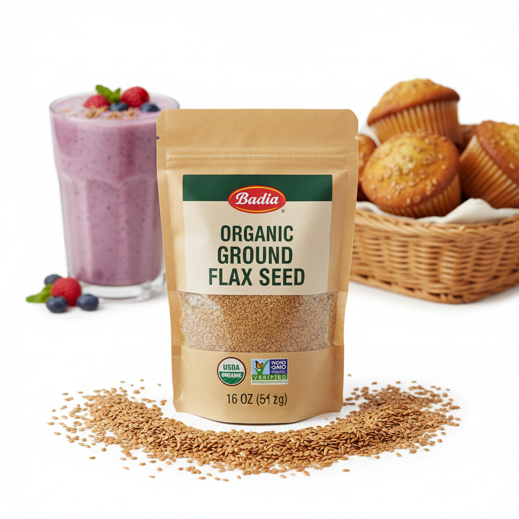 https://farmorganic.shop/products/badia-organic-ground-flax-seed-16-oz-superfood-high-in-fiber-omega-3-certified-organic-non-gmo-baking-smoothies-cooking