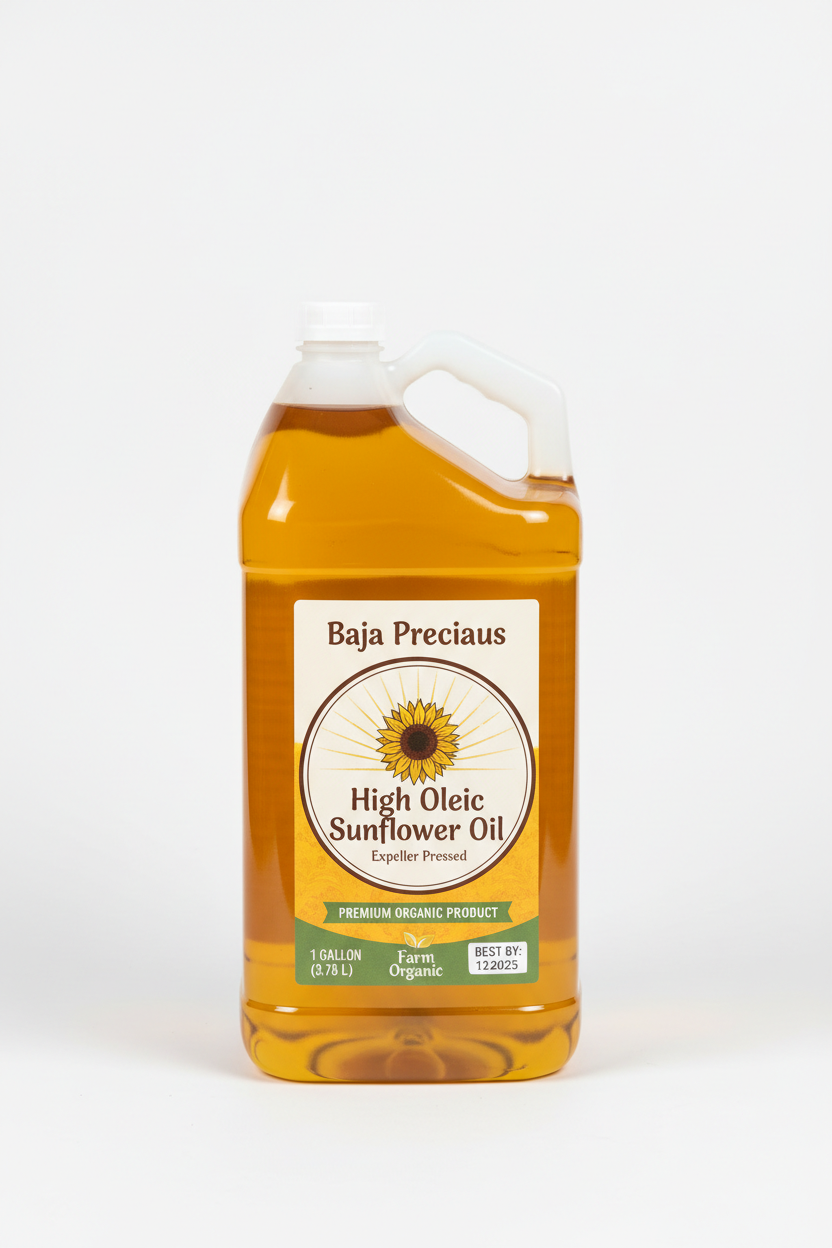 https://farmorganic.shop/products/baja-precious-high-oleic-sunflower-oil-1-gallon-jug-expeller-pressed-wonderful-in-the-kitchen-amazing-on-your-skin-and-a-million-other-uses-bottled-in-the-usa