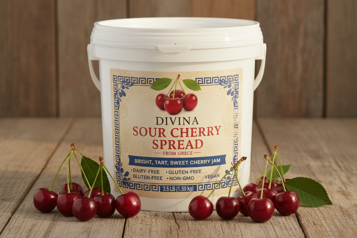https://farmorganic.shop/products/divina-sour-cherry-spread-greece-bright-tart-sweet-mediterranean-cherry-jam-3-5-lb-bulk-pail-dairy-free-gluten-free-non-gmo-vegan