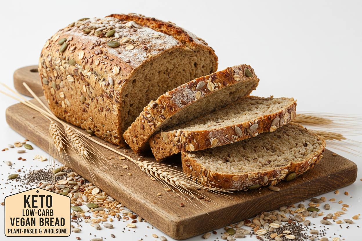 https://farmorganic.shop/products/dr-bs-wilbur-five-flour-multigrain-bread-1g-net-carbs-7g-protein-low-calorie-vegan-sugar-free-fresh-sliced-keto-low-carb-bread-loaf-1-pack-16-oz-plain