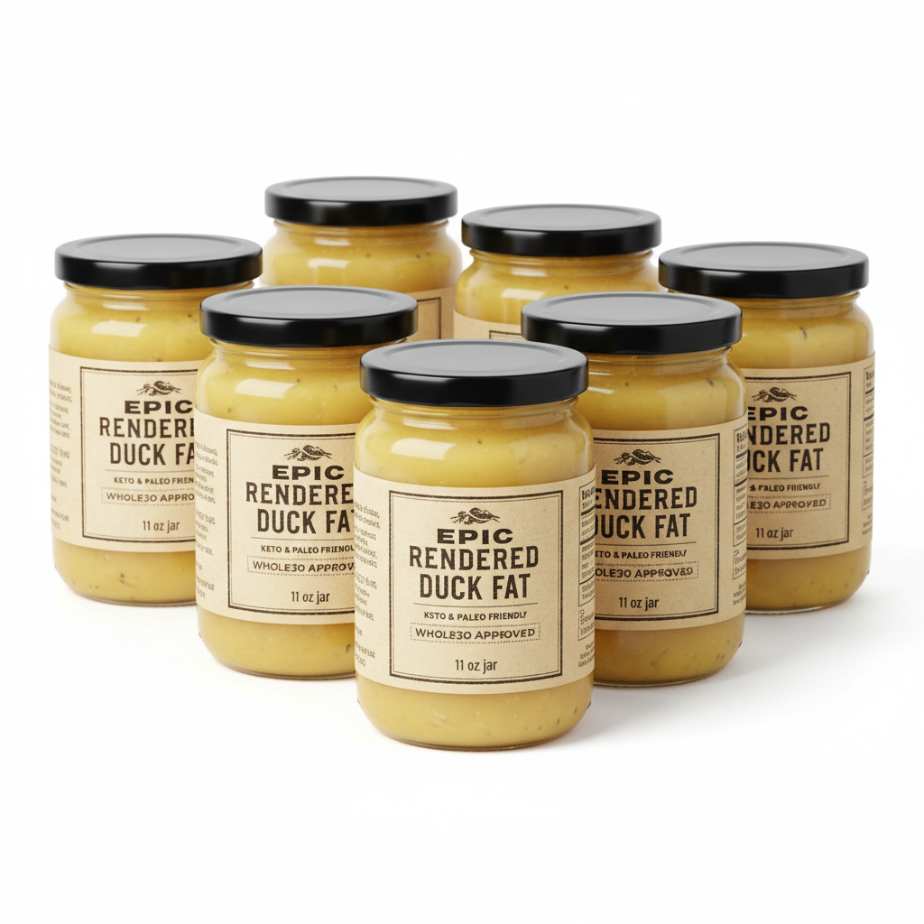 https://farmorganic.shop/products/epic-rendered-duck-fat-keto-and-paleo-friendly-whole30-approved-gluten-free-11-oz-jar-pack-of-6