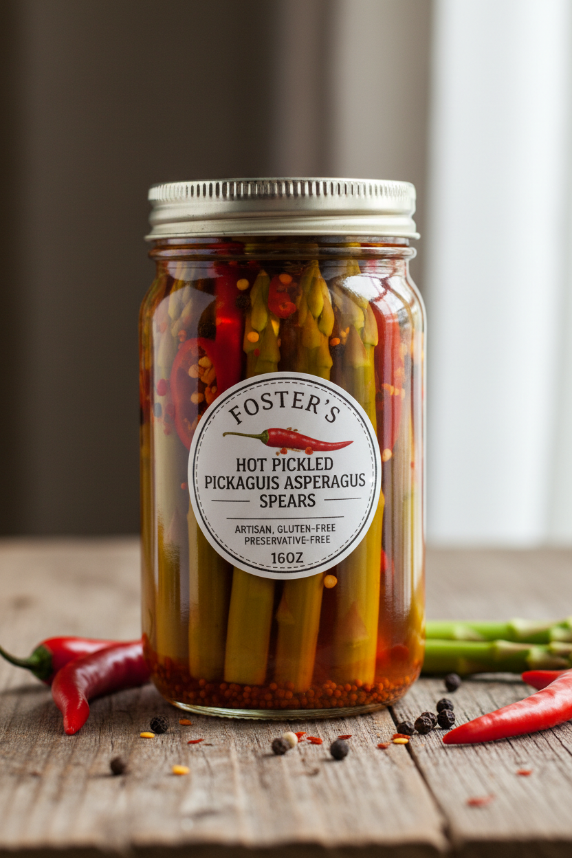 https://farmorganic.shop/products/fosters-hot-pickled-asparagus-spears-in-a-jar-spicy-red-pepper-16oz-2-pack-traditional-pickled-vegetables-recipe-over-40-years-low-calorie-snack-gluten-free-fat-and-preservative-free-pickles