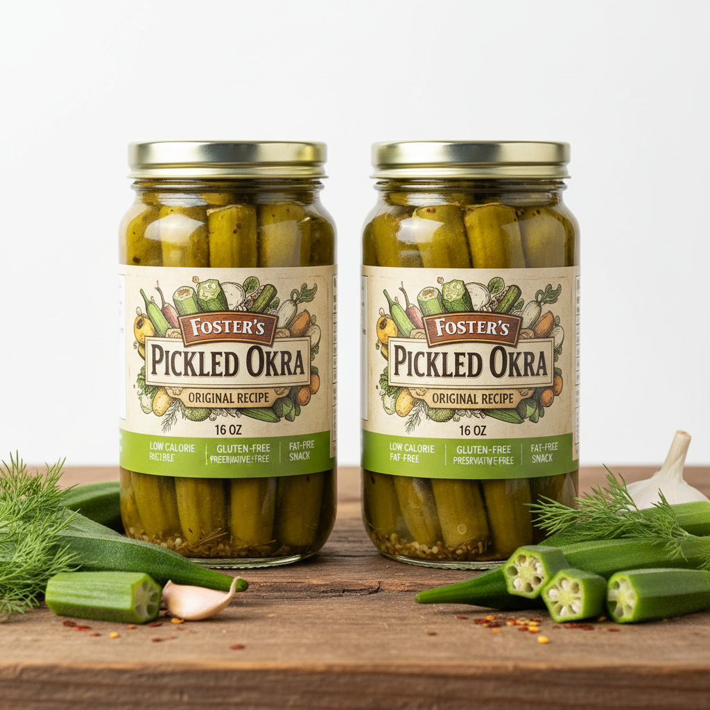 https://farmorganic.shop/products/fosters-pickled-okra-in-jar-original-16oz-2-pack-traditional-pickled-vegetables-recipe-for-over-40-years-low-calorie-snack-gluten-free-fat-and-preservative-free-pickles