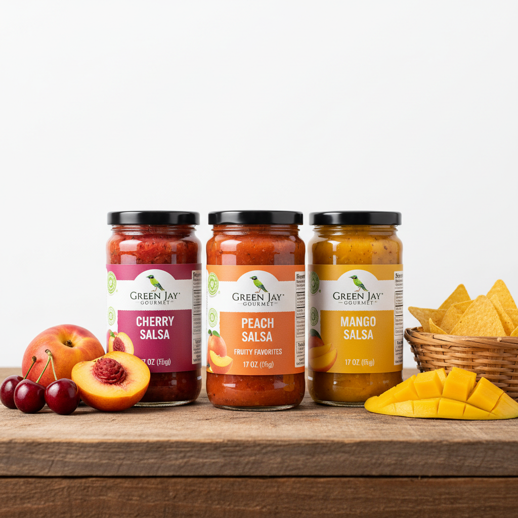https://farmorganic.shop/products/green-jay-gourmet-fruity-favorites-salsa-variety-pack-cherry-salsa-peach-salsa-mango-salsa-fruit-salsa-gift-set-medium-heat-picante-salsa-gluten-free-gourmet-salsa-dip-17-ounces-pack-of-3