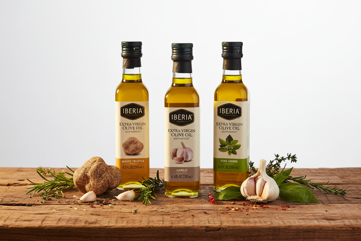 https://farmorganic.shop/products/iberia-infused-extra-virgin-olive-oils-white-truffle-garlic-fine-herbs-8-5-fl-oz-pack-of-3 https://www.farmorganic.shop/products/iberia-infused-extra-virgin-olive-oils-white-truffle-garlic-fine-herbs-8-5-fl-oz-pack-of-3