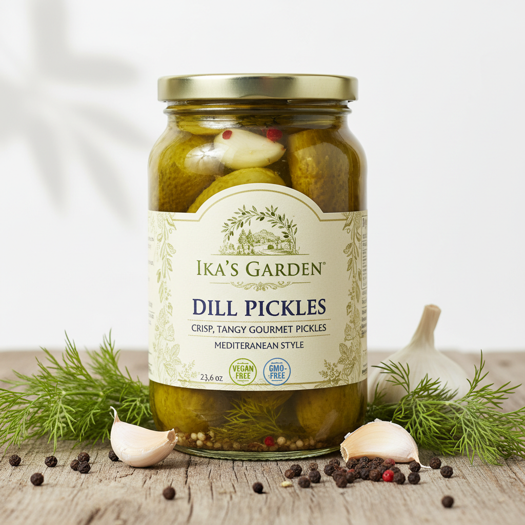 https://farmorganic.shop/products/ika-s-garden-dill-pickles-crisp-tangy-gourmet-pickles-vegan-gluten-free-gmo-free-mediterranean-style-snack-or-side-23-6-oz
