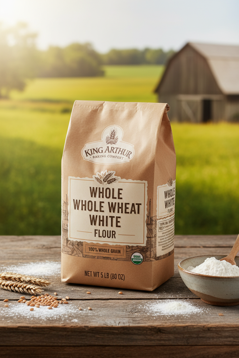 https://farmorganic.shop/products/king-arthur-flour-whole-wheat-white-80-ounce - https://www.farmorganic.shop