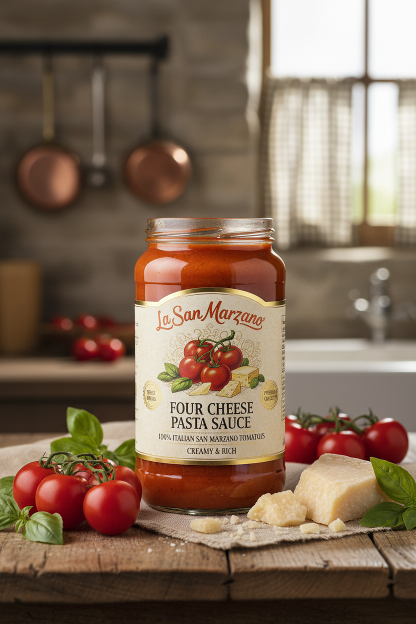 https://farmorganic.shop/products/la-san-marzano-four-cheese-sauce-pasta-sauce-with-100-italian-tomatoes-made-in-italy-peeled-tomatoes-with-fresh-and-natural-ingredients-gluten-free-kosher-24-ounce-jar