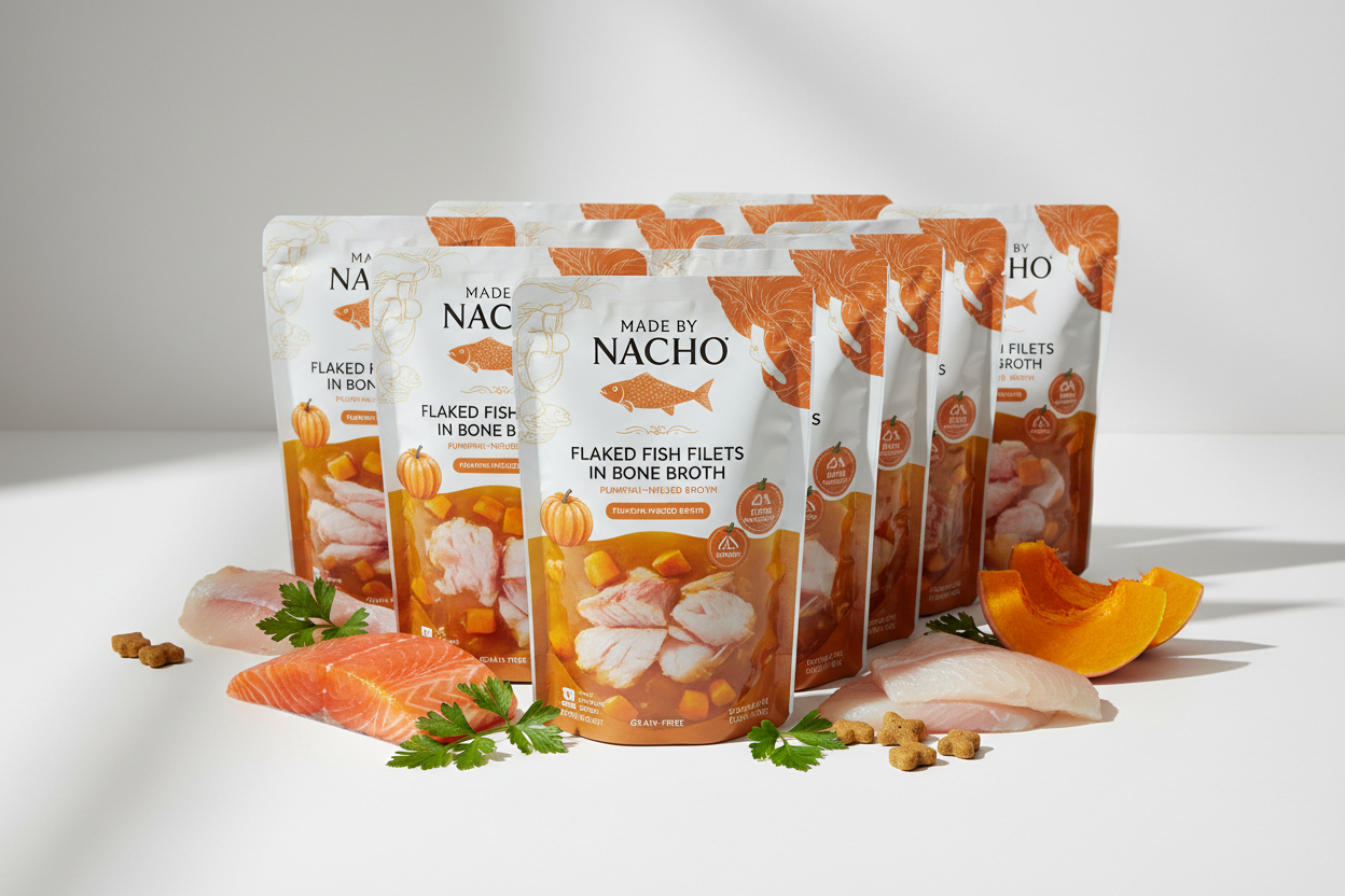 https://farmorganic.shop/products/made-by-nacho-flaked-filets-recipe-in-bone-broth-grain-free-chefs-selects-wet-food-for-cats-balanced-diet-in-naturally-hydrating-pumpkin-infused-broth-3-0-oz-pack-of-12-flaked-fish-variety-pack