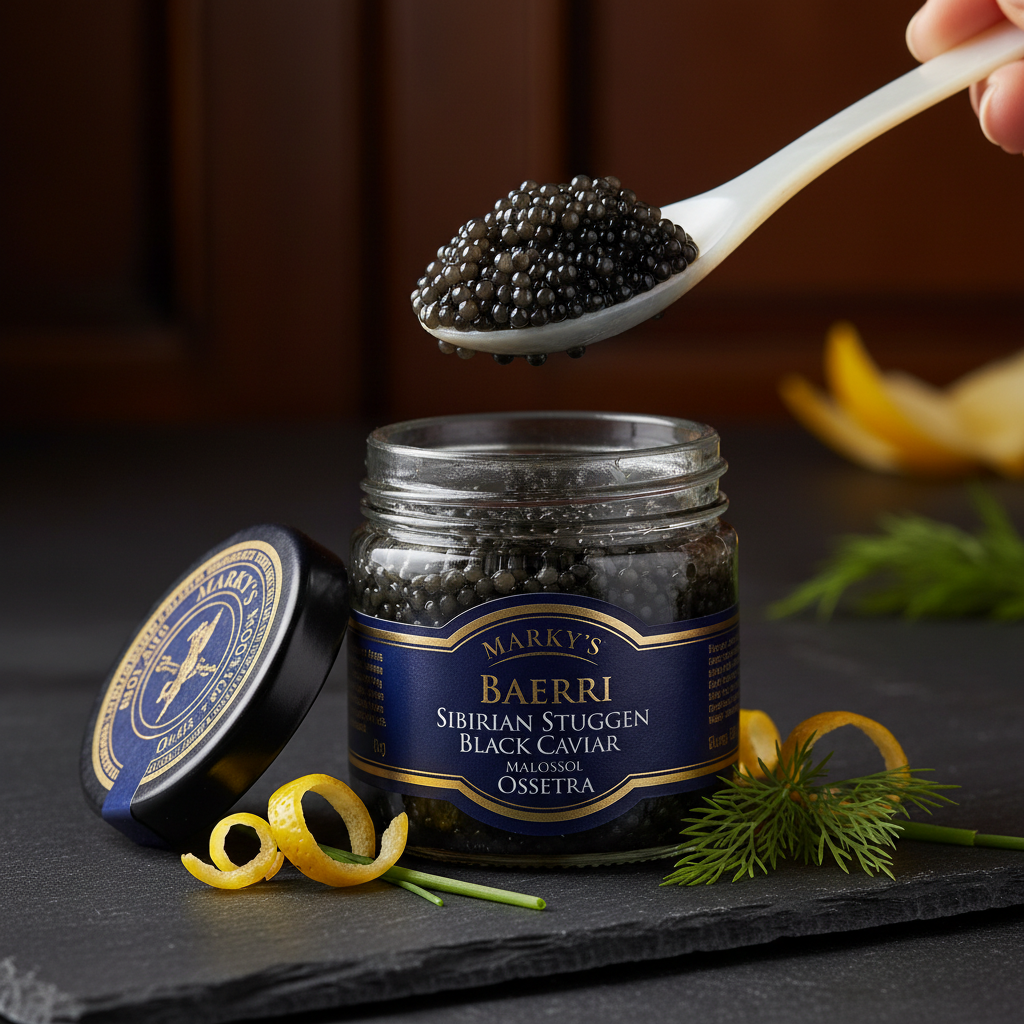 https://farmorganic.shop/products/markys-baerri-siberian-sturgeon-black-caviar-from-italy-1-oz-28-g-malossol-ossetra-black-roe-guaranteed-overnight