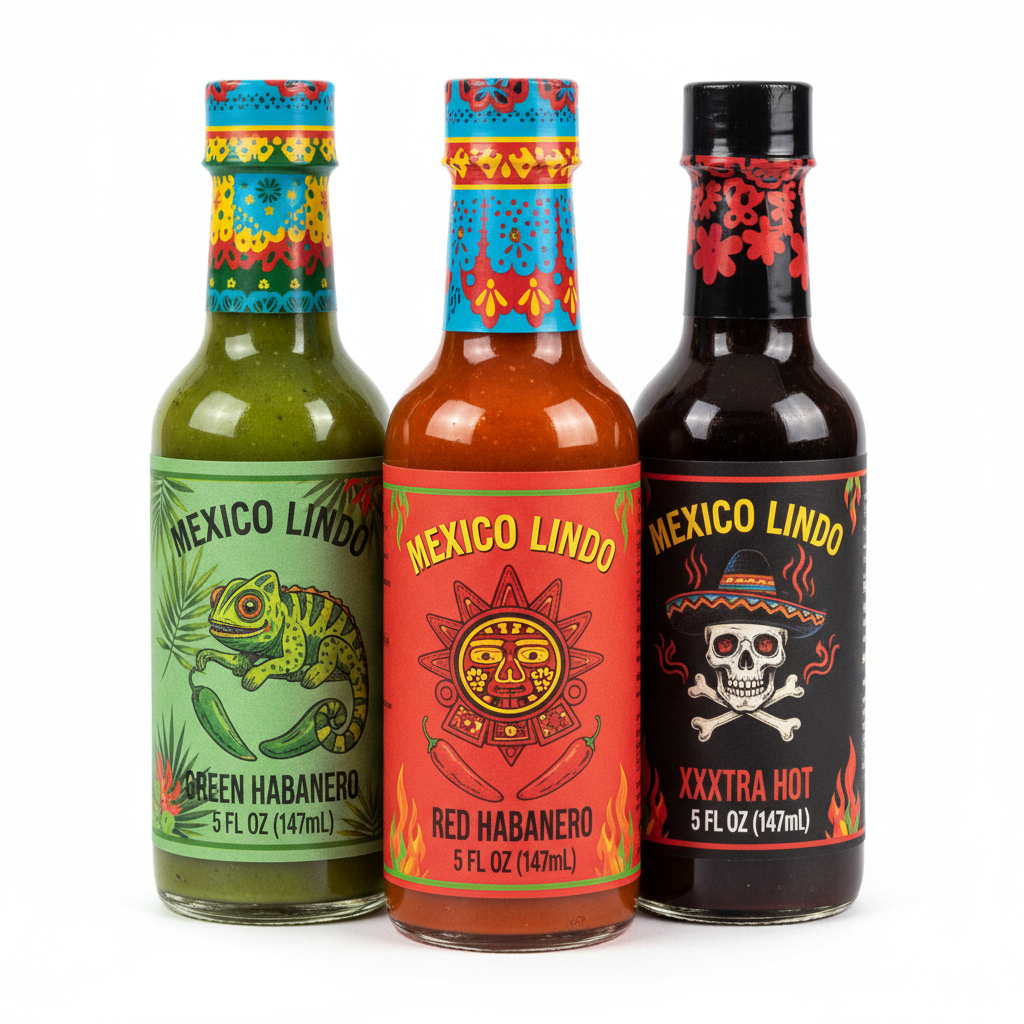 https://farmorganic.shop/products/mexico-lindo-hot-sauce-variety-pack-includes-1-bottles-each-of-red-habanero-green-habanero-xxxtra-hot-5-fl-oz-bottles-pack-of-3