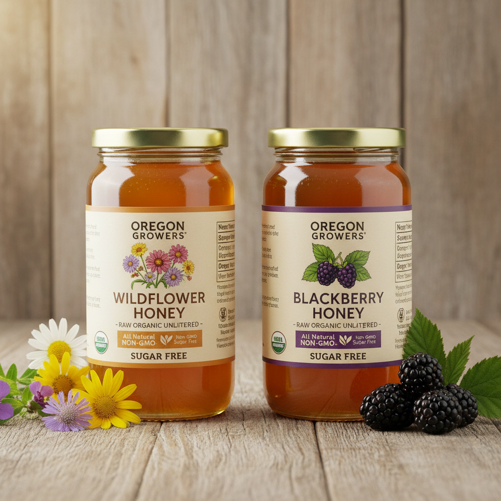 https://farmorganic.shop/products/oregon-growers-honey-duo-wildflower-honey-blackberry-honey-variety-pack-raw-honey-organic-unfiltered-flower-honey-raw-wildflower-honey-all-natural-non-gmo-sugar-free-honey-18-oz-2-pack