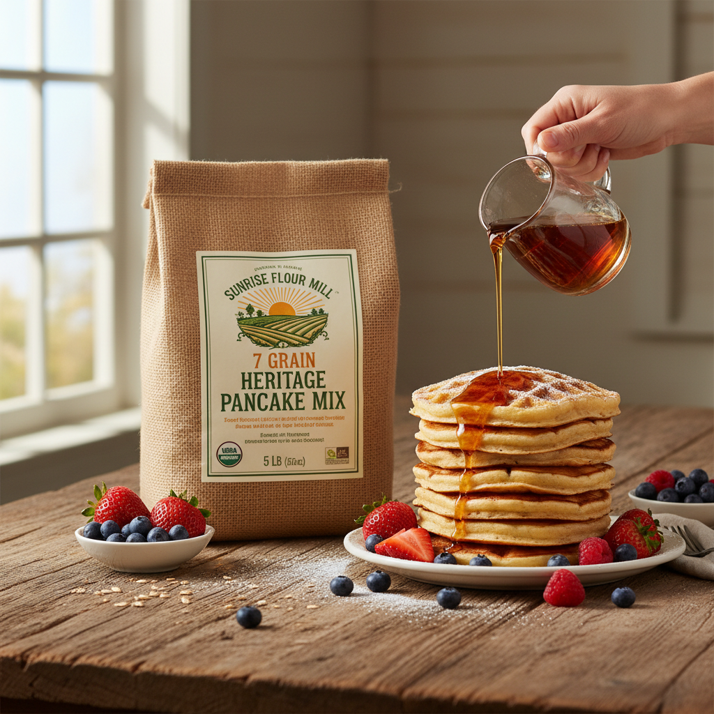 https://farmorganic.shop/products/sunrise-flour-mill-usda-organic-7-grain-heritage-pancake-mix-enjoy-fluffy-tasty-waffles-easier-to-digest-with-less-bloating-zero-additives-5-lbs