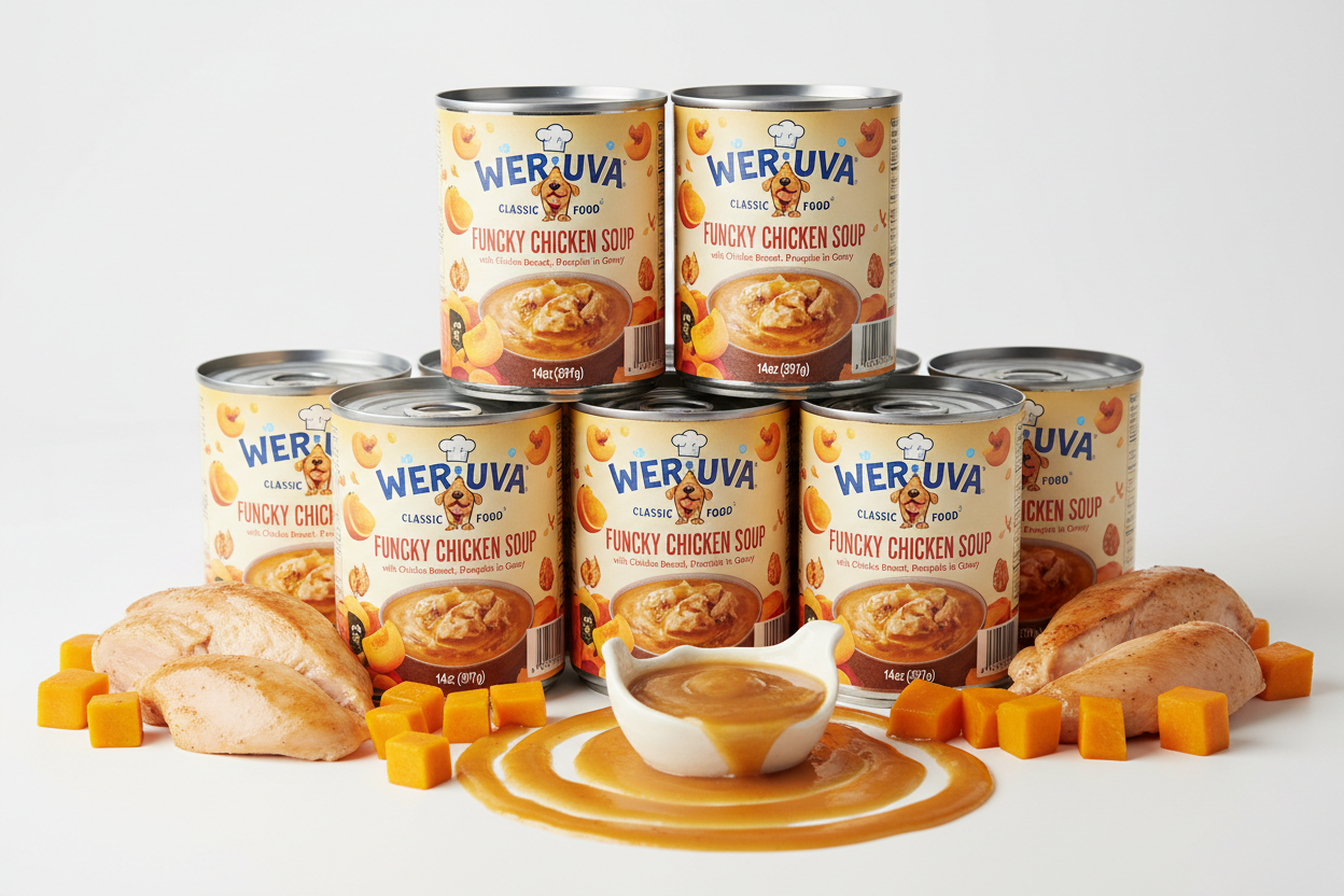 https://farmorganic.shop/products/weruva-classic-dog-food-funky-chunky-chicken-soup-with-chicken-breast-pumpkin-in-gravy-14oz-can-pack-of-12