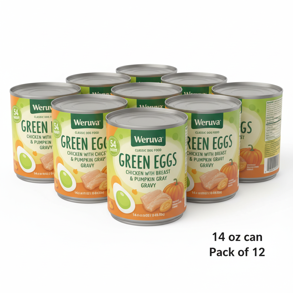 https://farmorganic.shop/products/weruva-classic-dog-food-green-eggs-chicken-with-chicken-breast-pumpkin-in-gravy-14oz-can-pack-of-12 - https://www.farmorganic.shop