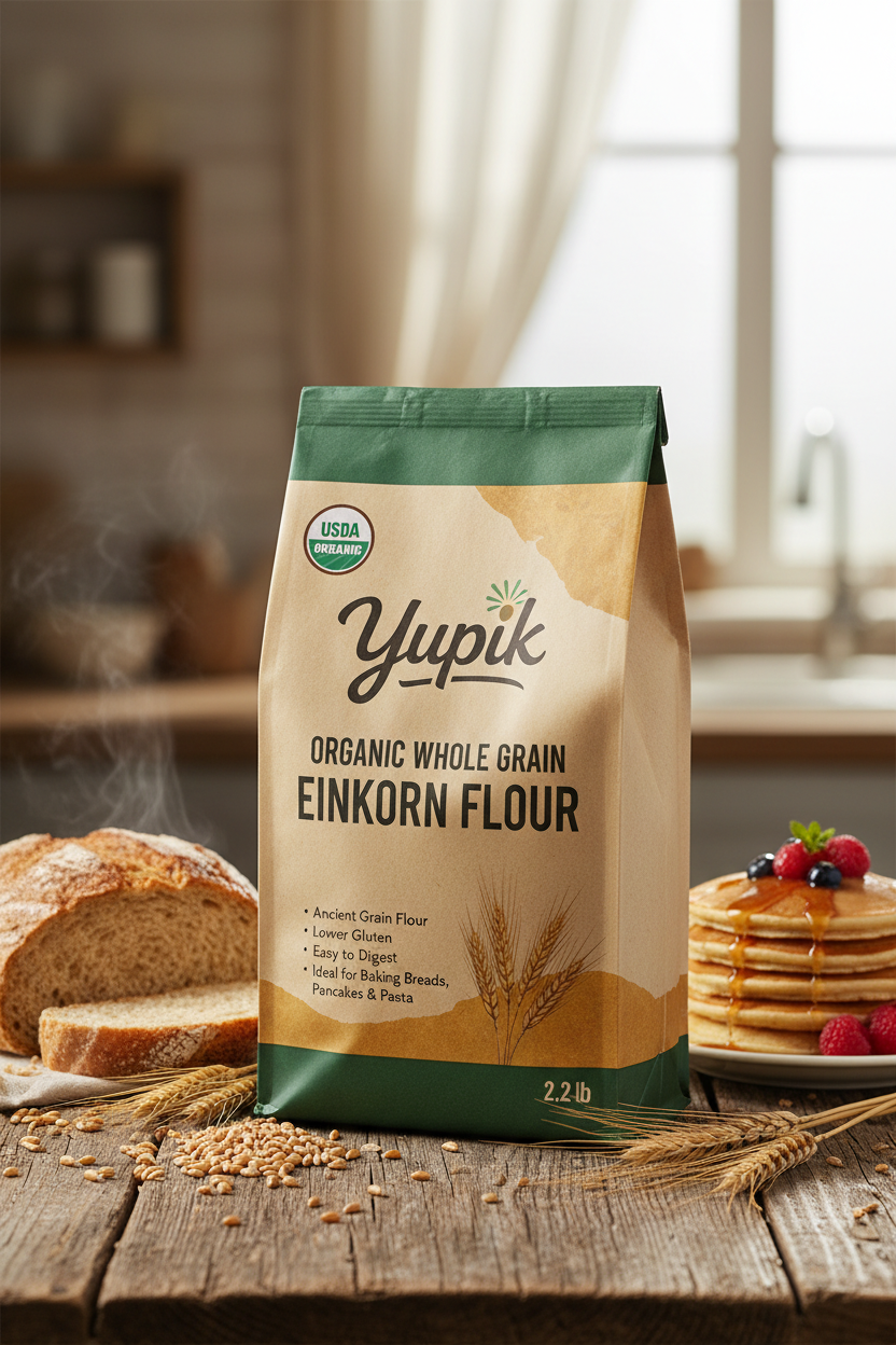 https://farmorganic.shop/products/yupik-organic-whole-grain-einkorn-flour-2-2-lb-usda-certified-ancient-grain-flour-lower-gluten-easy-to-digest-ideal-for-baking-breads-pancakes-pasta