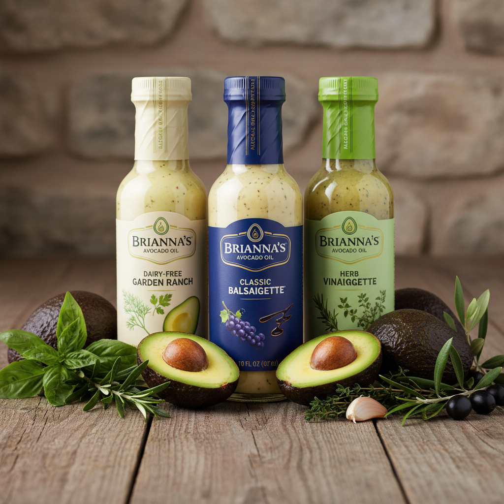 https://farmorganic.shop/products/10-fl-oz-briannas-avocado-oil-dressing-variety-pack-dairy-free-garden-ranch-classic-balsamic-vinaigrette-herb-vinaigrette-made-with-premium-ingredient-10-oz-bottles-3-pack - https://www.farmorganic.shop
