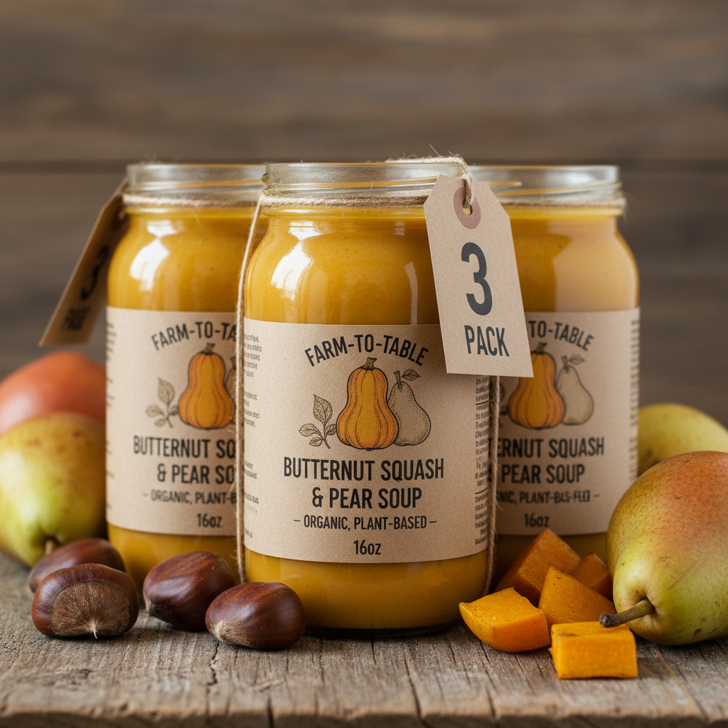 https://farmorganic.shop/products/18-chestnuts-plant-based-soup-butternut-squash-pear-soup-bundle-plant-based-gluten-free-3-jar-pack-16oz - https://www.farmorganic.shop