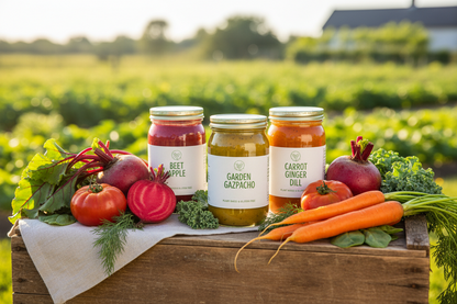 https://farmorganic.shop/products/18-chestnuts-plant-based-soup-summer-bundle-box-garden-gazpacho-beet-apple-carrot-ginger-dill-bundle-plant-based-gluten-free-3-jars - https://www.farmorganic.shop