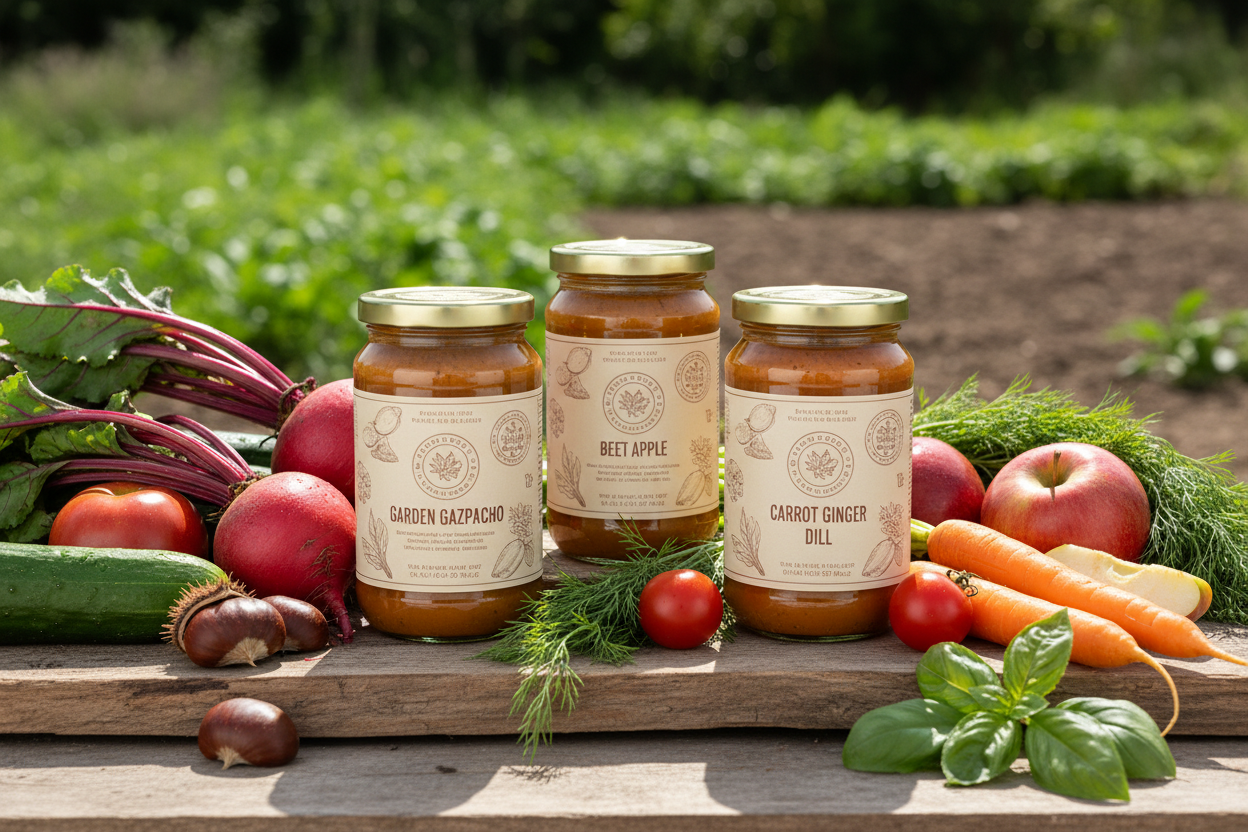 https://farmorganic.shop/products/18-chestnuts-plant-based-soup-summer-bundle-box-garden-gazpacho-beet-apple-carrot-ginger-dill-bundle-plant-based-gluten-free-3-jars - https://www.farmorganic.shop