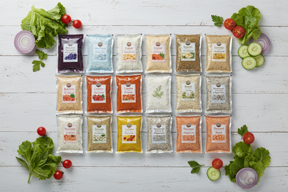 https://farmorganic.shop/products/40-count-salad-dressing-packets-8-flavors-balsamic-vinaigrette-blue-cheese-caesar-country-french-ranch-golden-italian-parmesan-and-peppercorn-and-thousand-island-1-5-oz-each-packet - https://www.farmorganic.shop
