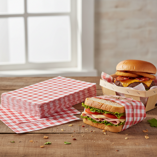 https://farmorganic.shop/products/500-sheets-red-and-white-checkered-deli-paper-12-x-12-inch-grease-resistant-food-basket-liners-classic-wrapping-paper-for-sandwiches-hamburgers-hot-dogs-fast-food
