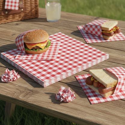 https://farmorganic.shop/products/500-sheets-red-and-white-checkered-deli-paper-12-x-12-inch-grease-resistant-food-basket-liners-classic-wrapping-paper-for-sandwiches-hamburgers-hot-dogs-fast-food - https://www.farmorganic.shop