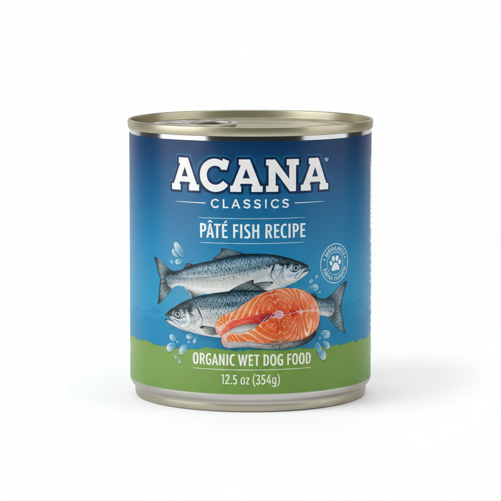 https://farmorganic.shop/products/acana-classics-pate-wet-dog-food-fish-recipe-12-5oz-cans-12-count - https://www.farmorganic.shop
