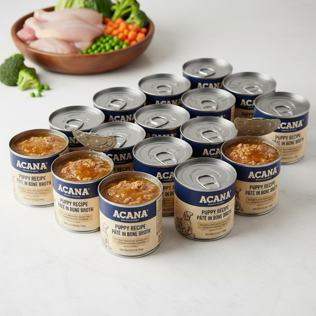 https://farmorganic.shop/products/acana-premium-pate-in-bone-broth-grain-free-wet-dog-food-puppy-recipe-12-8oz-cans-12-count - https://www.farmorganic.shop