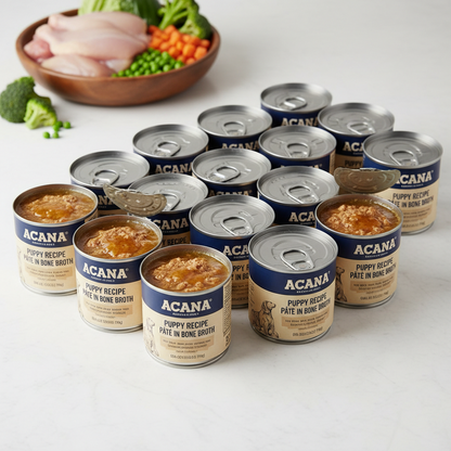 https://farmorganic.shop/products/acana-premium-pate-in-bone-broth-grain-free-wet-dog-food-puppy-recipe-12-8oz-cans-12-count - https://www.farmorganic.shop