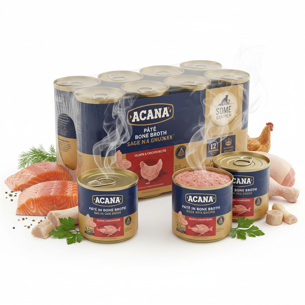 https://farmorganic.shop/products/acana-premium-pate-wet-cat-food-in-bone-broth-salmon-chicken-recipe-5-5oz-cans-12-count - https://www.farmorganic.shop