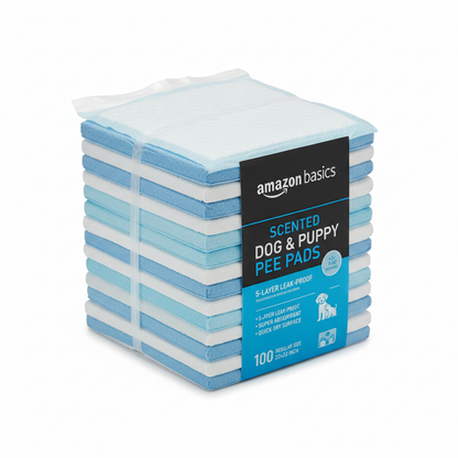 https://farmorganic.shop/products/amazon-basics-scented-dog-and-puppy-potty-training-pee-pads-5-layer-leak-proof-super-absorbent-with-quick-dry-surface-regular-size-22-x-22-inch-blue-white-100-count - https://www.farmorganic.shop