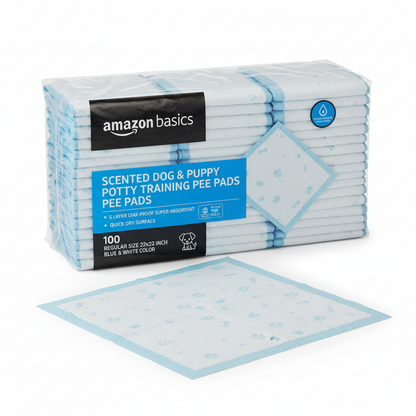 https://farmorganic.shop/products/amazon-basics-scented-dog-and-puppy-potty-training-pee-pads-5-layer-leak-proof-super-absorbent-with-quick-dry-surface-regular-size-22-x-22-inch-blue-white-100-count - https://www.farmorganic.shop