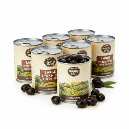 https://farmorganic.shop/products/amazon-brand-happy-belly-large-pitted-ripe-olives-6-oz-pack-of-6 - https://www.farmorganic.shop