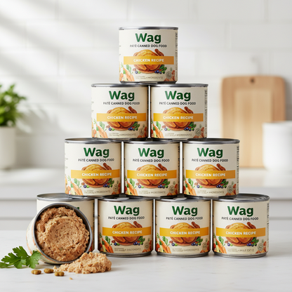 https://farmorganic.shop/products/amazon-brand-wag-pate-canned-dog-food-chicken-recipe-12-5-ounce-pack-of-12 - https://www.farmorganic.shop