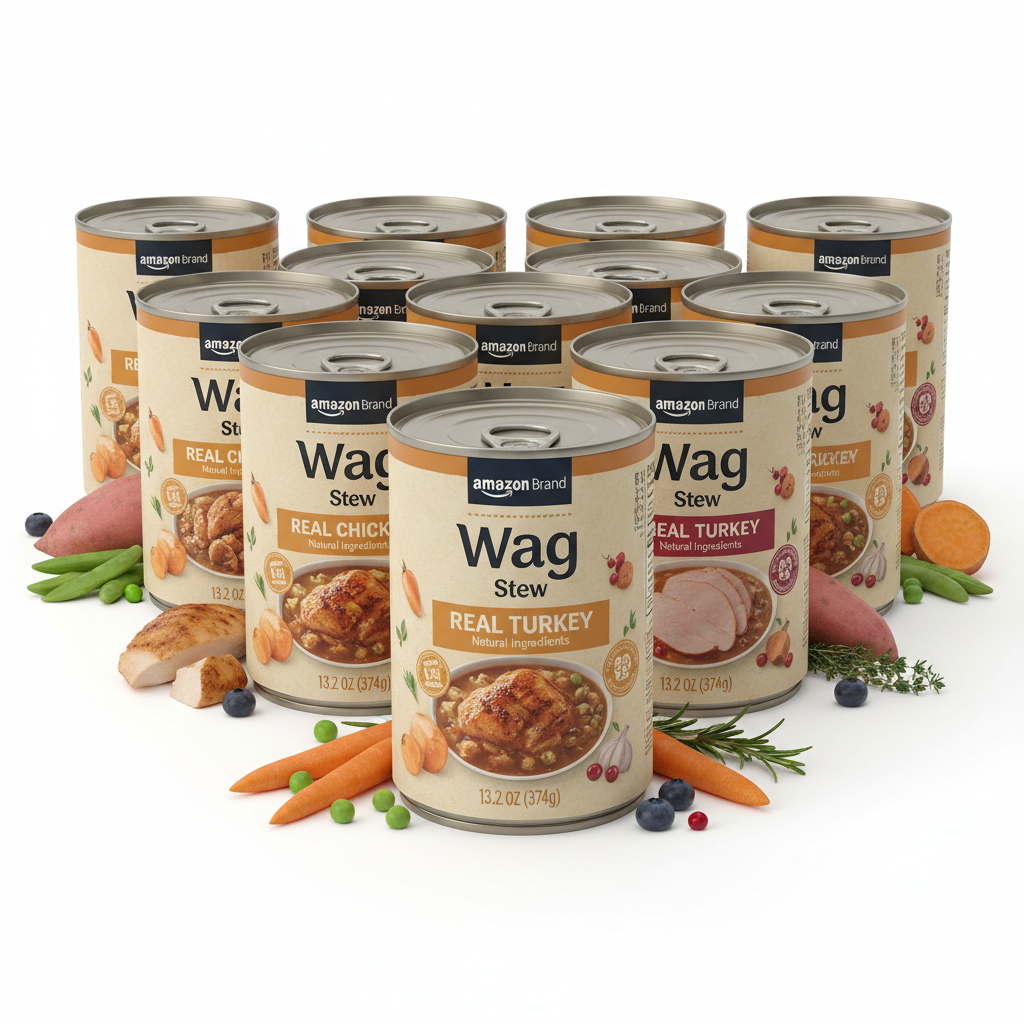 https://farmorganic.shop/products/amazon-brand-wag-stew-dog-food-variety-pack-chicken-turkey-13-2-ounce-pack-of-12 - https://www.farmorganic.shop