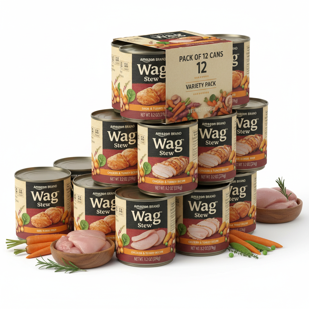 https://farmorganic.shop/products/amazon-brand-wag-stew-dog-food-variety-pack-chicken-turkey-13-2-ounce-pack-of-12 - https://www.farmorganic.shop