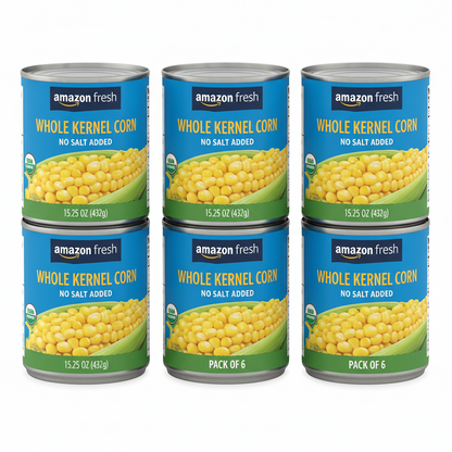 https://farmorganic.shop/products/amazon-fresh-canned-whole-kernel-corn-no-salt-added-15-25-oz-pack-of-6 - https://www.farmorganic.shop