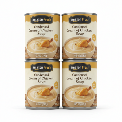 https://farmorganic.shop/products/amazon-fresh-condensed-cream-of-chicken-soup-10-5-oz-previously-happy-belly-packaging-may-vary-pack-of-4 - https://www.farmorganic.shop