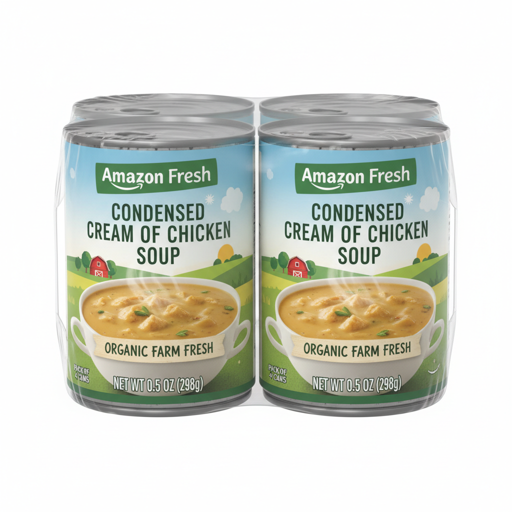 https://farmorganic.shop/products/amazon-fresh-condensed-cream-of-chicken-soup-10-5-oz-previously-happy-belly-packaging-may-vary-pack-of-4 - https://www.farmorganic.shop