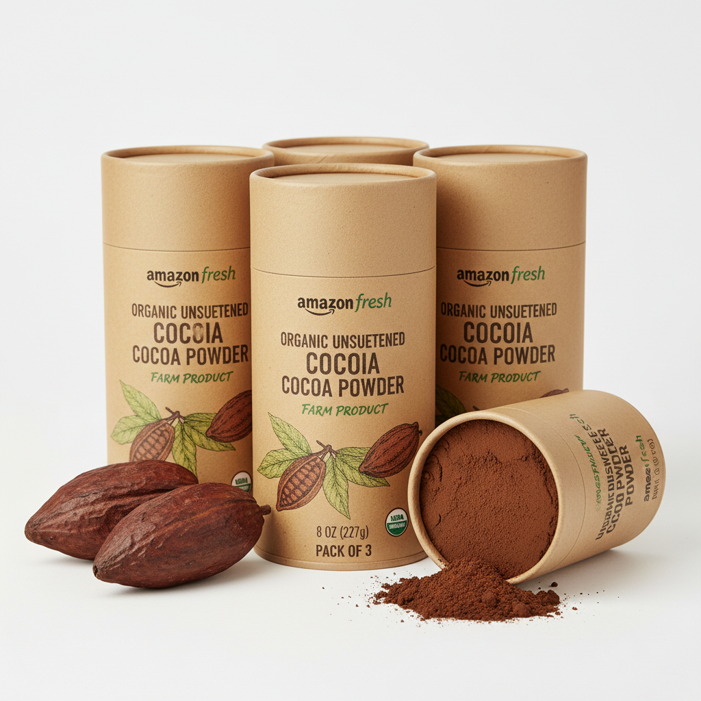 https://farmorganic.shop/products/amazon-fresh-unsweetened-cocoa-powder-8-oz-pack-of-3 - https://www.farmorganic.shop