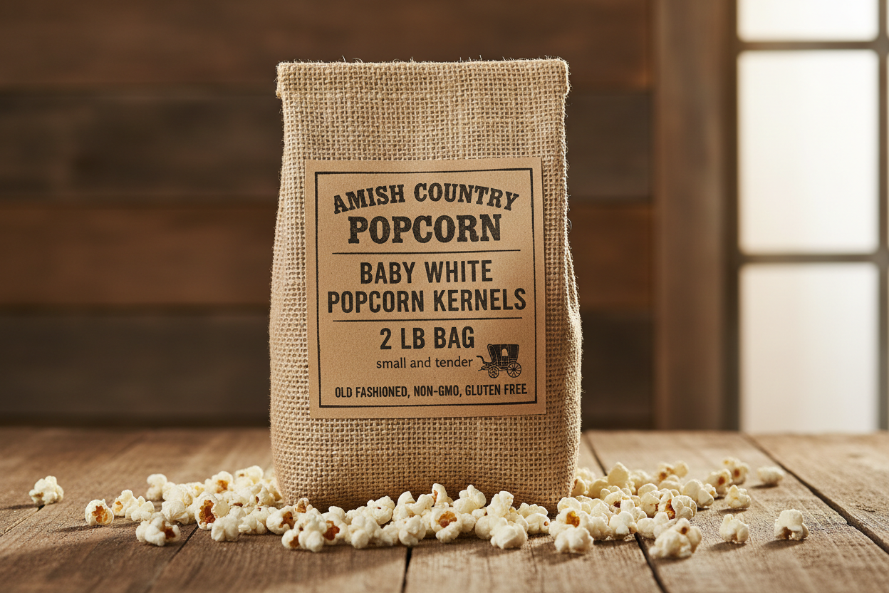 https://farmorganic.shop/products/amish-country-popcorn-2-lb-bag-baby-white-popcorn-kernels-small-and-tender-old-fashioned-non-gmo-and-gluten-free-baby-white-2-lb-bag