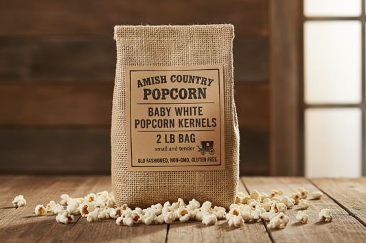 https://farmorganic.shop/products/amish-country-popcorn-2-lb-bag-baby-white-popcorn-kernels-small-and-tender-old-fashioned-non-gmo-and-gluten-free-baby-white-2-lb-bag