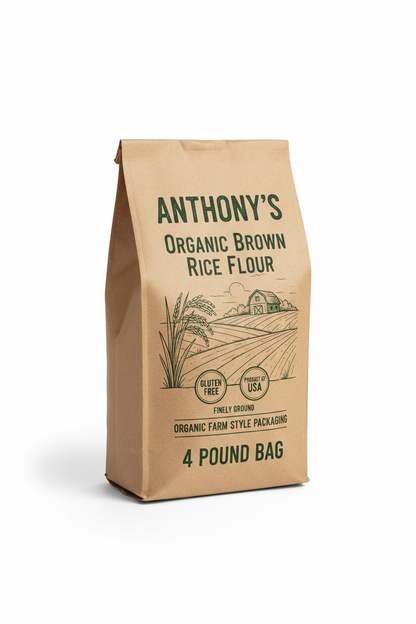 https://farmorganic.shop/products/anthonys-organic-brown-rice-flour-4-pound-gluten-free-product-of-usa-finely-ground - https://www.farmorganic.shop