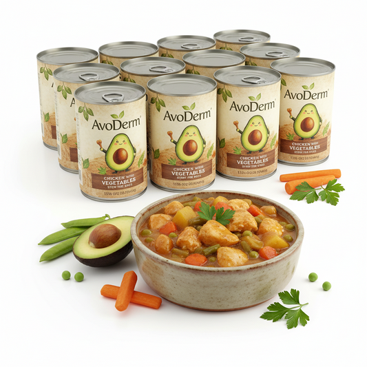 https://farmorganic.shop/products/avoderm-chicken-with-vegetables-stew-recipe-for-dogs-13oz-case-of-12-cans