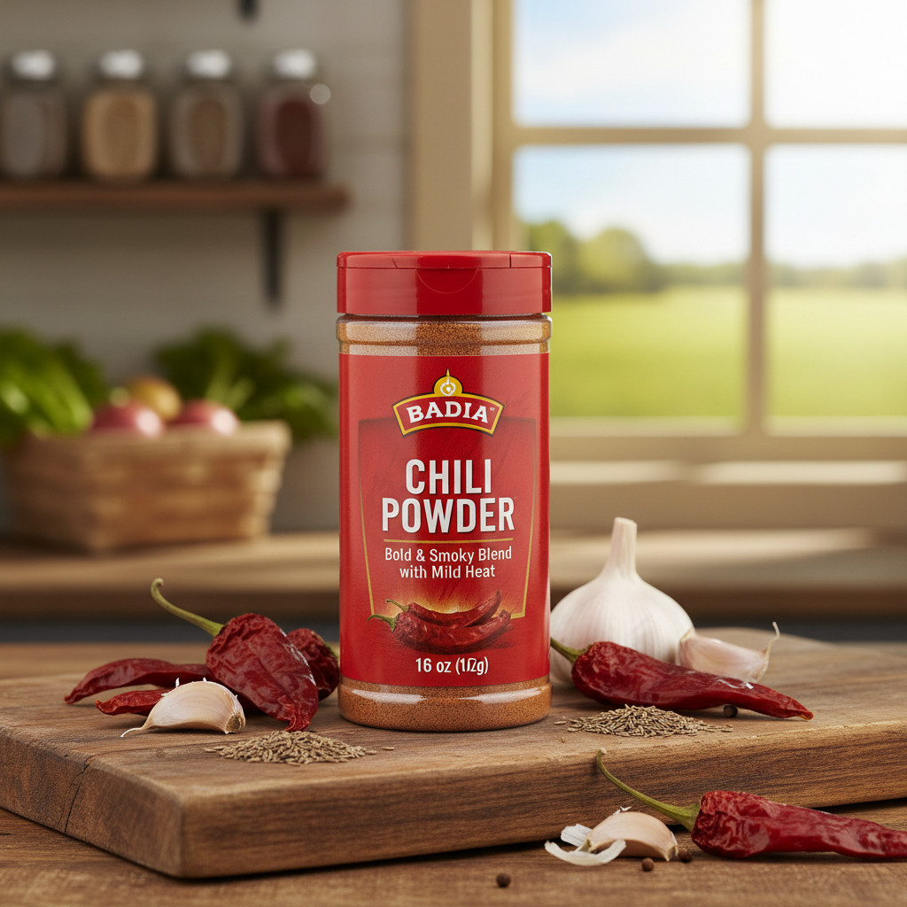 https://farmorganic.shop/products/badia-chili-powder-16-oz-bold-and-smoky-blend-with-mild-heat-ideal-for-tacos-chili-soups-rubs - https://www.farmorganic.shop