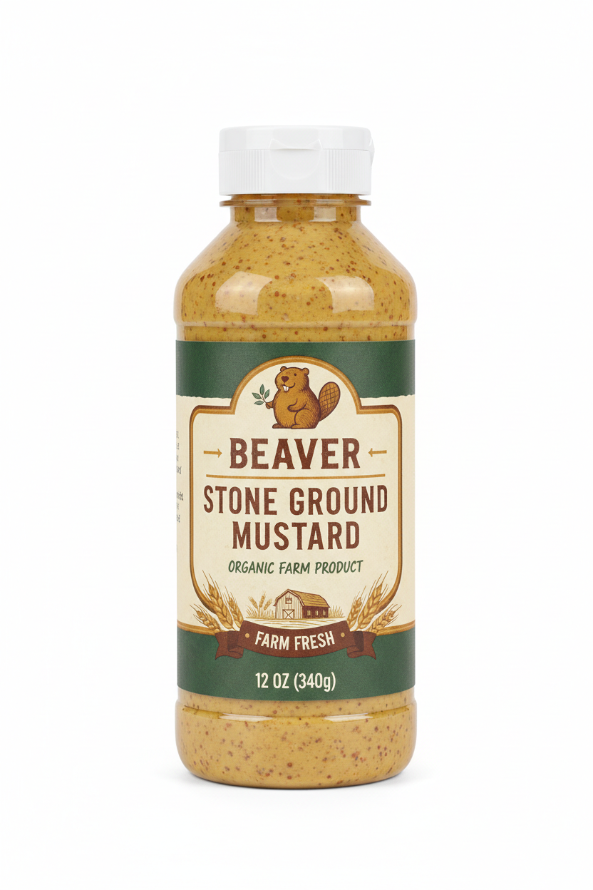 https://farmorganic.shop/products/beaver-stone-ground-mustard-12-oz-squeeze-bottle - https://www.farmorganic.shop