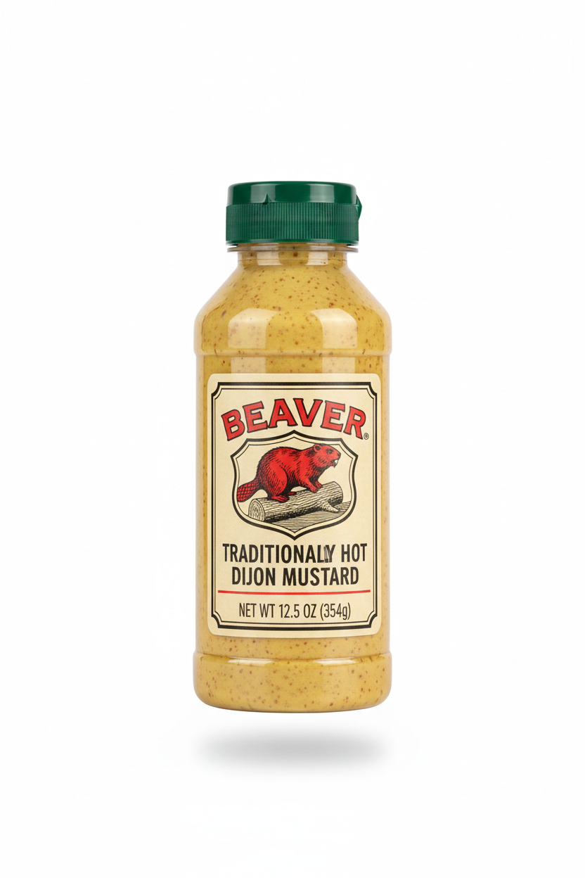 https://farmorganic.shop/products/beaver-traditionally-hot-dijon-mustard-12-5-oz-squeeze-bottle - https://www.farmorganic.shop